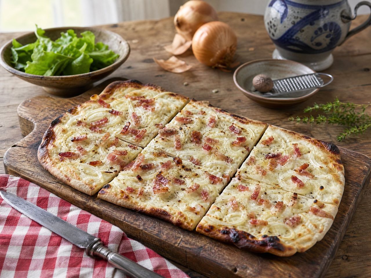 Flammkuchen Alsacen tapaan