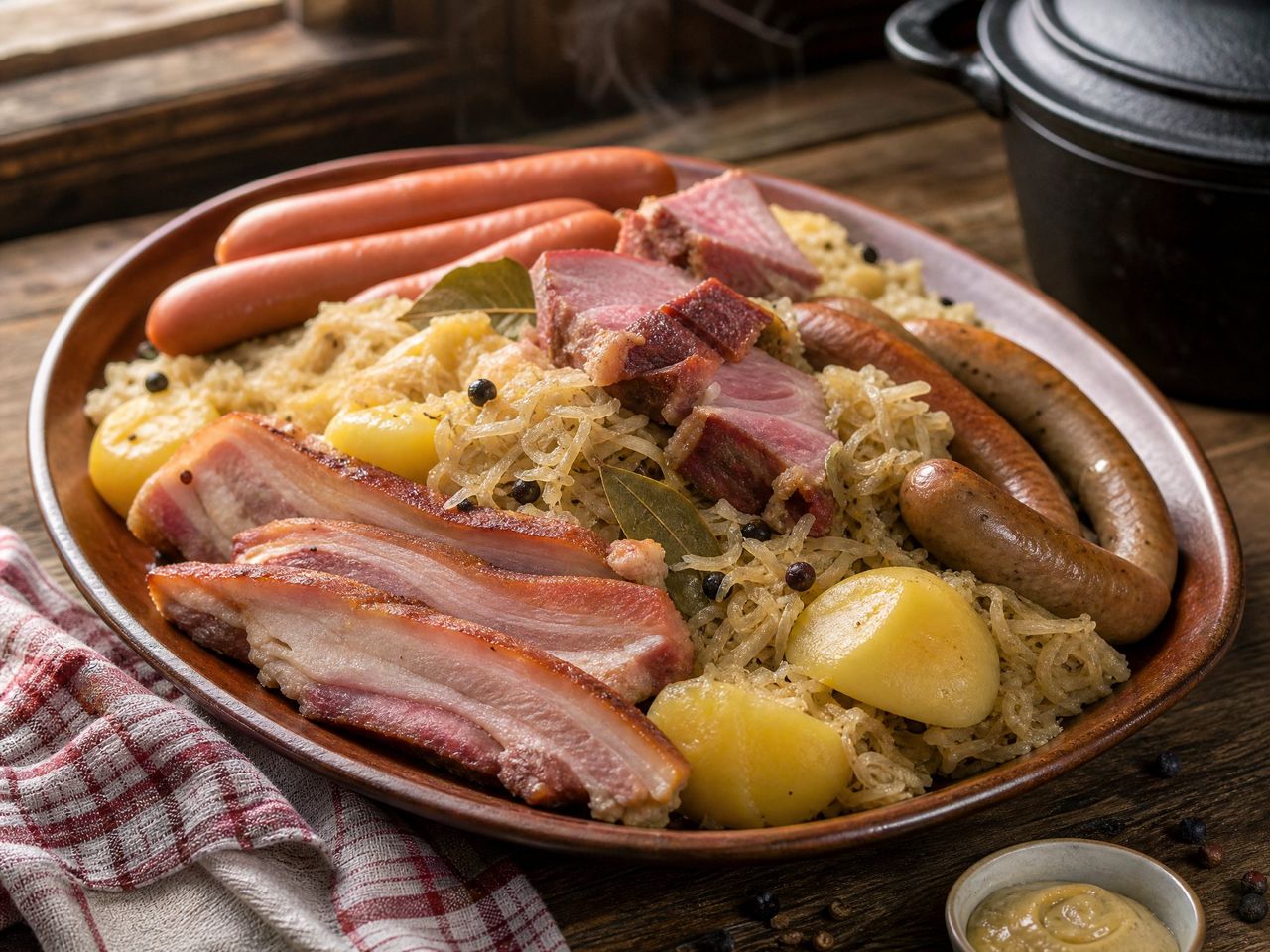 Choucroute eli Alsacen hapankaalipata